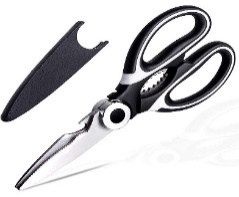 Многофункциональные кухонные ножницы с чехлом QQX scissors (цвет, розовый и салатовый)