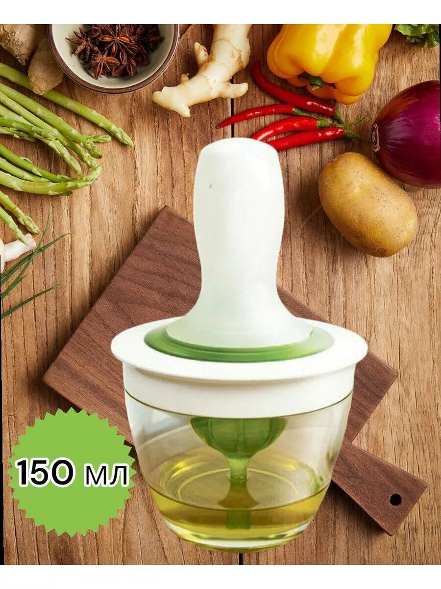 Стеклянная маслёнка с силиконовой кистью - дозатором, 48 штук