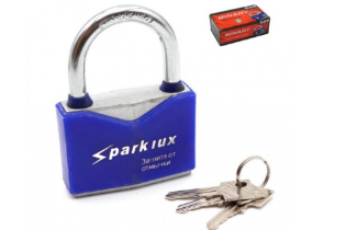 Замок навесной, цветной, "Sparklux"