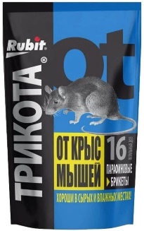 От крыс и мышей ТРИКОТА Rubit афиновых доз 160г, 40 шт