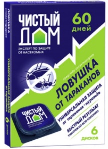 6 Дисков, Ловушка от тараканов и муравьев Чистый Дом