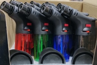 Газовая турбо зажигалка настольная с пьезоподжигом, в ассортименте,QL-001